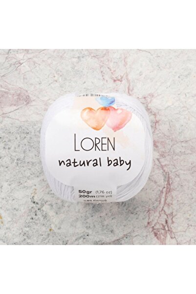 Leyaton Loren Natural Baby White Hand Knitting Yarn - R001 - 33829 Lwlhm-Ytrs345