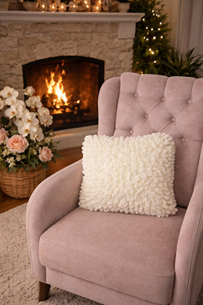 ARTTMACRAME Handmade Knitted Decorative Pillow – 45X45 cm