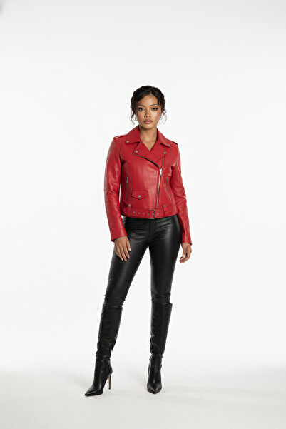 PAOLO FRAMINCO PF-087 KUZU DERİSİ KIRMIZI DERİ CEKET