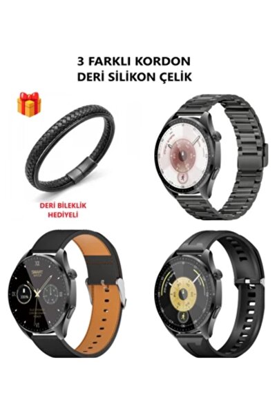 ATKGİYİM Tarzını Konuştur: Kalobee SK53 AMOLED Akıllı Saat | 3 Çift Kordon Se...