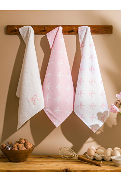 LC Waikiki Shining Choices from Shining Store Bow Printed Tea Towels 3-Piece ...