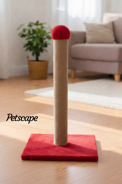 Petscape Cat Scratching Post Natural Sisal/Jute Rope Vertical Scratching Post...