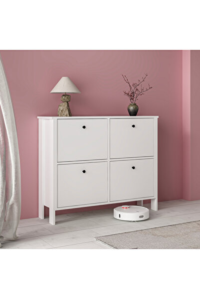 Empressco Beyaz Çok Amaçlı Ayakkabılık Dolap, Şık ve Pratik Depolama Çözümü