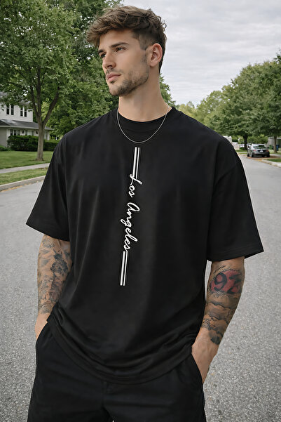 ArtYus Los Angeles Printed Style Cotton Relaxed Fit Round Neck Unisex T-Shirt