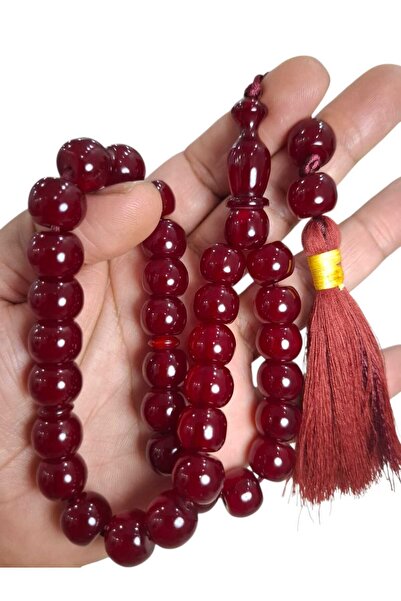 Cekke Tesbih Ottoman Crimped Amber Simile 11*13 mm Original Daily Use Prayer ...