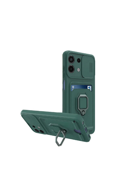 cepmoda حافظة هاتف Redmi "NOTE 13 (4G)" مع حلقة وحزام iP وغطاء حماية للكاميرا...