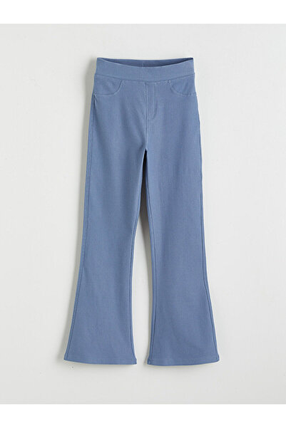 LC Waikiki مجموعة إلسيفا: بنطلونات بناتية إسبانية الطراز باللون الأزرق الداكن