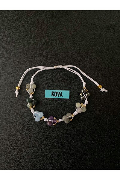 modvina Natural Stone Aquarius Zodiac Bracelet Adjustable Drawstring Natural ...