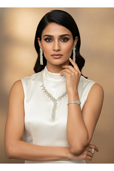 Moda Accessories Elegant Y Jewelry Set with Sparkling Zircon Stones – Special...