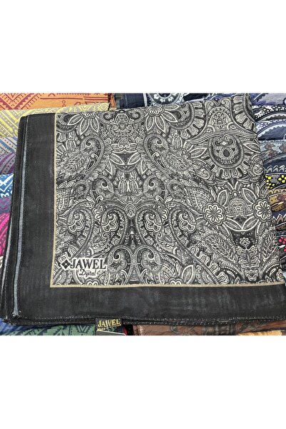 JAWEL Etnik desen soft pamuk şal