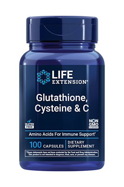 Life Extension Glutathione, Cysteine & C - 500 mg of Vitamin C - 100 Kapsül