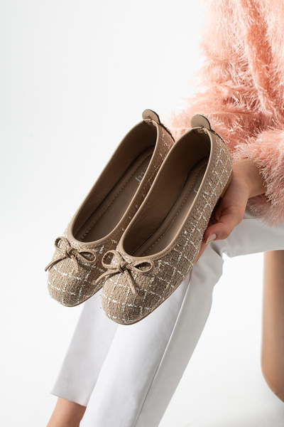 star shoes Tweed Fabric Mary Jane Ballet Stylish Buckle Orthopedic Sole Casua...