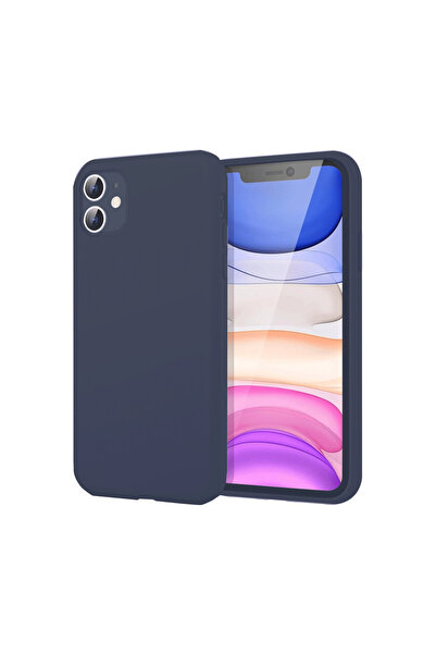 cepmoda حافظة آيفون "11" ملونة ناعمة الملمس ملمس ناعم غطاء خلفي نحيف [أزرق غامق]