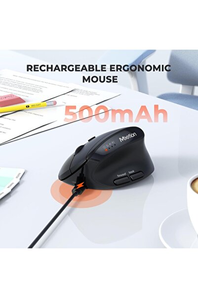 Generic Wireless Mouse Bluetooth 2.4G Vertical Rechargeable 4DPI Right Hand Laptop/Desktop/PC/Mac/iPad