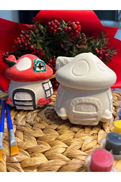 obelleatelier Mantar Ev 3d Boyama Seti – 6 Renk Boya + Fırça – Hobi & Çocuk E...