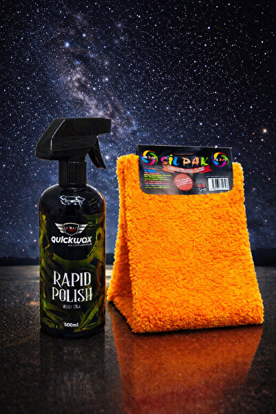 quickwax SERAMİK KATKILI ULTRA PARLAKLIK HIZLI CİLA(RAPID POLISH) 500ML VE Çİ...