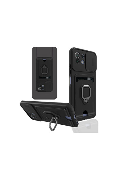 cepmoda حافظة هاتف Mİ "11 LITE" مع حلقة وحامل كاميرا لجهاز آي بي كا حامل بطاق...