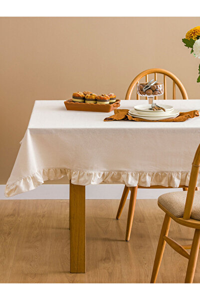 LC Waikiki Rmz Gi̇yi̇m Farkiyla Ruffle Detailed Tablecloth 150X200 cm