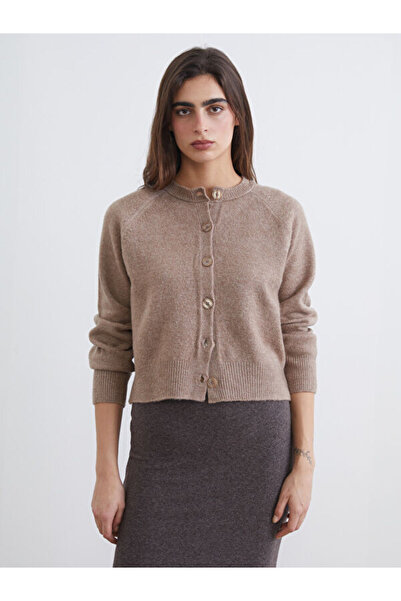 LC Waikiki Rmz Gi̇yi̇m Farkiyla Zero Roba Collar Women's Knitwear Cardigan