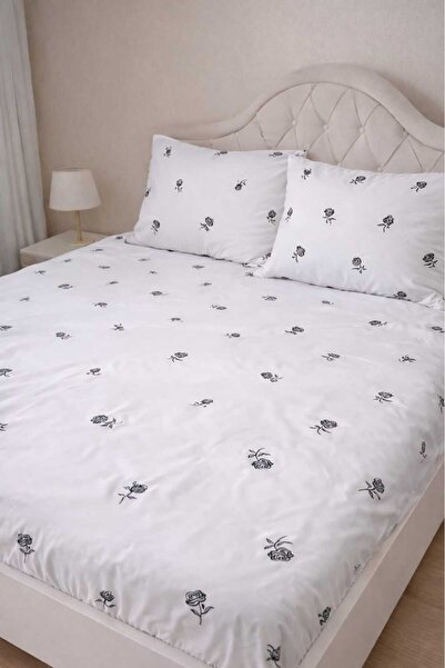 GÖRMEZ TEKSTİL Single Cotton Black Rose – Elastic Fitted Sheet 100×200+25 cm ...
