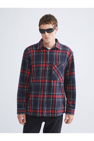 LC Waikiki Ozmarka New Season Regular Fit Plaid Wool Blend Men's Lumberjack S...