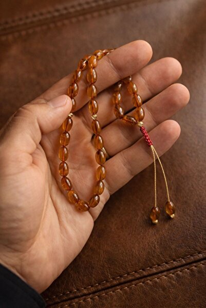 Altıncık 14 Ayar Altın Dorika Kehribar Tesbih