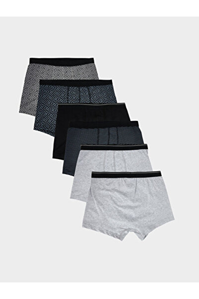 LC Waikiki Rmz Gi̇yi̇m Farkiyla Standardfit Cotton Flexible Men's Boxer 5-Pack