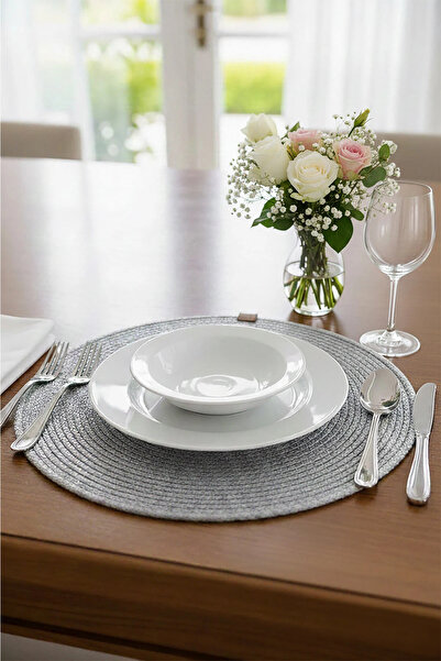 Bikaya Home 6-Piece Knitted American Service Plate Set |   Stylish Table Mat ...