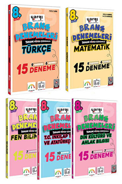 Yargı Yayınevi Yargı Ders Arkadaşım 8.Sınıf Tamamı Video Çözümlü 15 Branş Den...