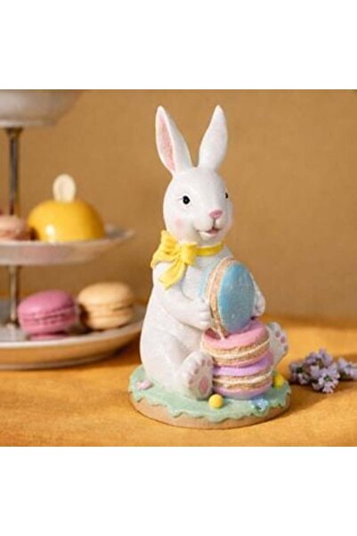 Tessari Easter Bunny Figurine with Colorful Macarons 28 cm