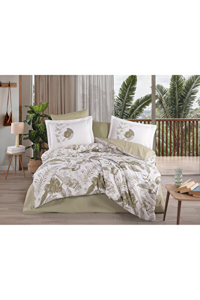 Hobby Cotton Poplin Bed Linen 2 Persons - Tifany Yesil