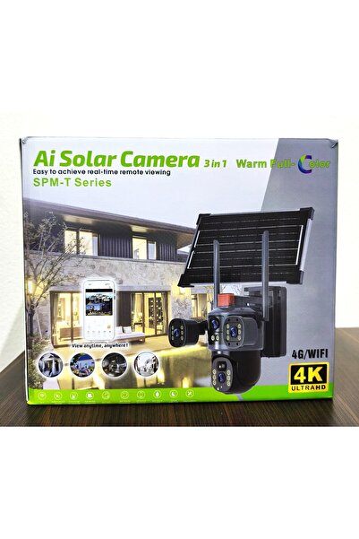 Generic AI Solar Camera 3 in 1 Warm full-colour, ULTRA HD 4G 4K Real-time rem...