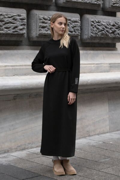 Balenbi Basic Hijab Women's Combed Cotton Dress with Label Detail 1168 – Form...