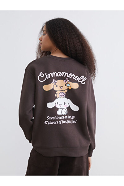 LC Waikiki Rmz Gi̇yi̇m Farkiyla Cinnamoroll Printed Loose Fit Women's Sweatshirt