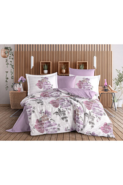 Hobby Cotton Poplin Bed Linen 2 Persons - Sara Purple