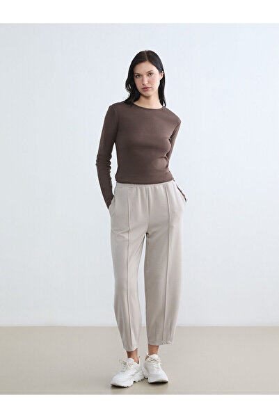 LC Waikiki Nevavm with a Difference Lcw Everyday Gray Carrot Cut Women's Plea...