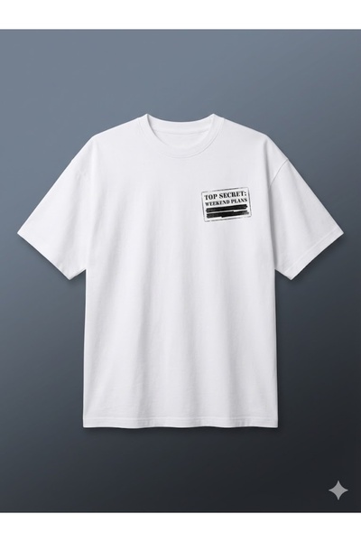 PERISENSE Unisex Top Secret Printed Premium Combed Cotton Oversize T-Shirt