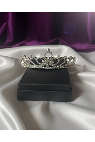 Estilo Lingerie Sultan Model Silver Color Bridal Crown, Promise Engagement Cr...