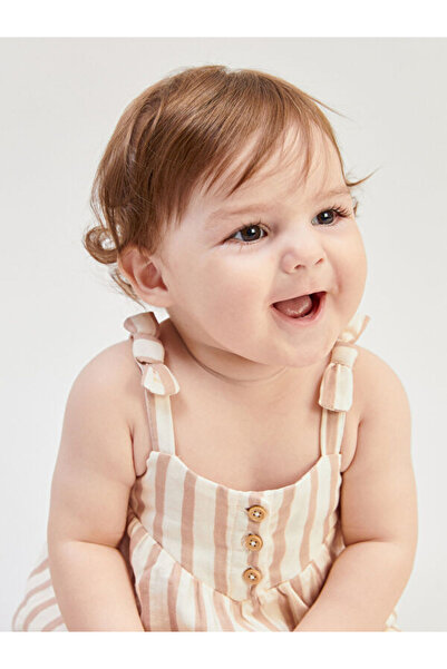LC Waikiki Timeless Clothing & Timeless Choices Striped Baby Girl Muslin Jump...