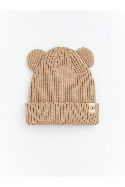 LC Waikiki Nevavm Farkıyla Lcw Baby Beige 3D Baby Boy Newborn Beanie
