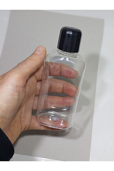 Durucam 10 Adet Boş siyah Kapaklı Kolonya Şişesi Doldurulabilir Cep Plastik P...