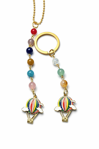 Sunshe Atelier Set de breloc cu balon din piatră naturală și ornament pentru ...