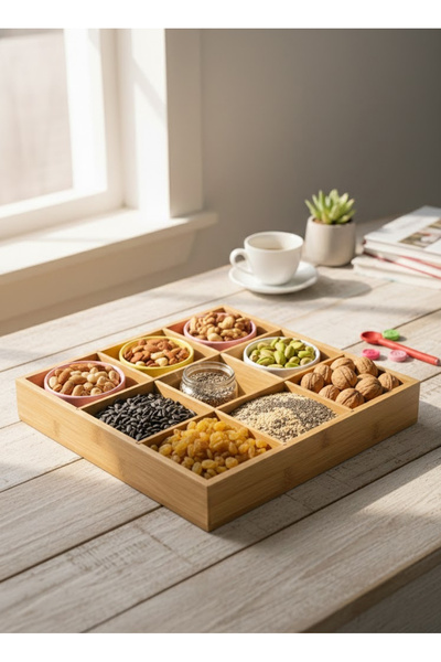 Nuha Home Bambu 9 Bölmeli Organizer