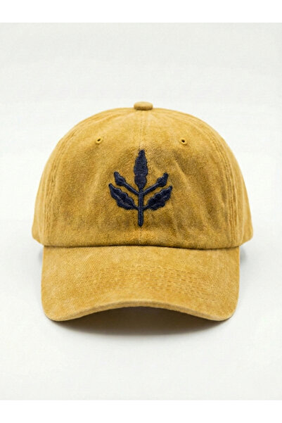 CATH Fb Palamut Embroidered Hat - Washable Hat - Washable Hat - Mustard Yellow