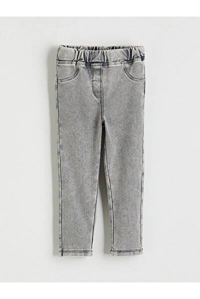 LC Waikiki مجموعة إلسيفا بنطلون ضيق أسود للفتيات بخصر مطاطي