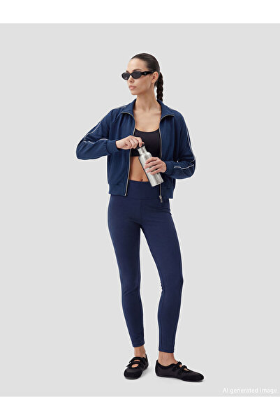 LC Waikiki Nevavm High Waist Women's Sports Leggings with Difference