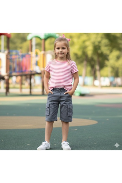 BEGONYA BEBECE KIDS Cepli Cocuk Kapri Shorts 1/4 Yas