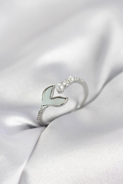 CT STONES Mey Import ®   Silver Color Fish Tail Model Women's Ring