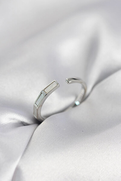 Nacario Mey imports ®   Silver color pearlescent stick model women's ring