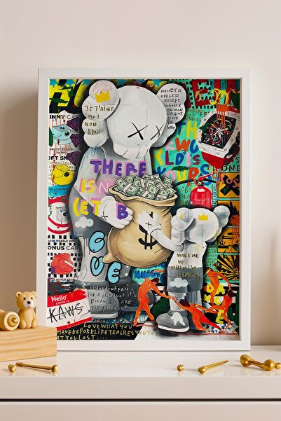 Saturn Nu există nicio planetă B Tablou înrămat cu personajul KAWS Companion,...